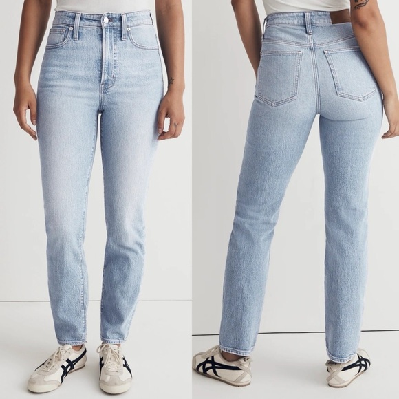 Madewell- The Curvy Perfect Vintage Jean Size 30 Light Merle Wash 90s Straight - Picture 1 of 10